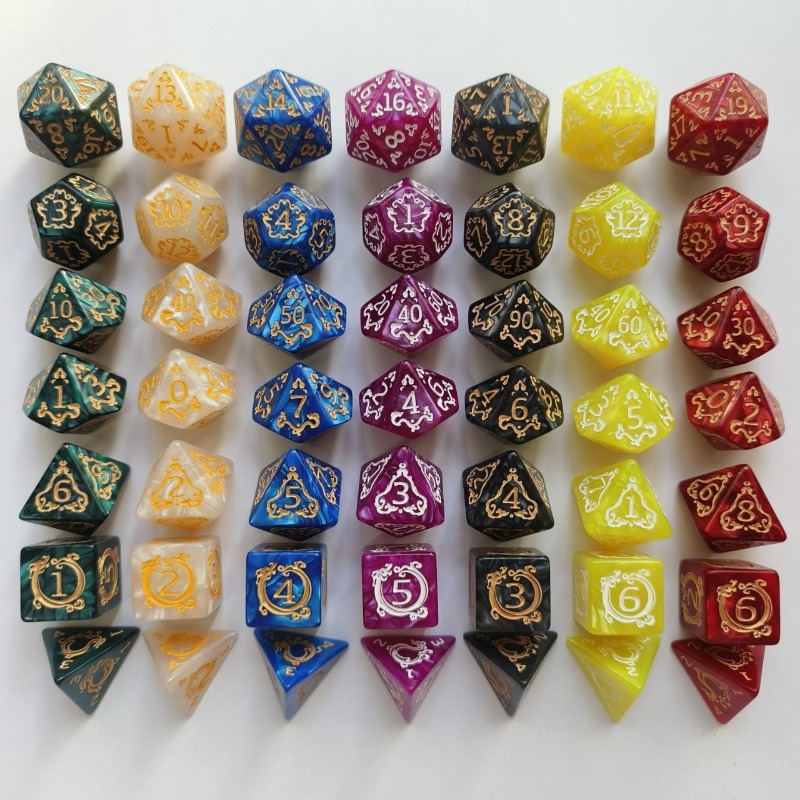 7Pcs Dragon Pattern Polyhedral - огляд і ціна Dice Set Polyhedral