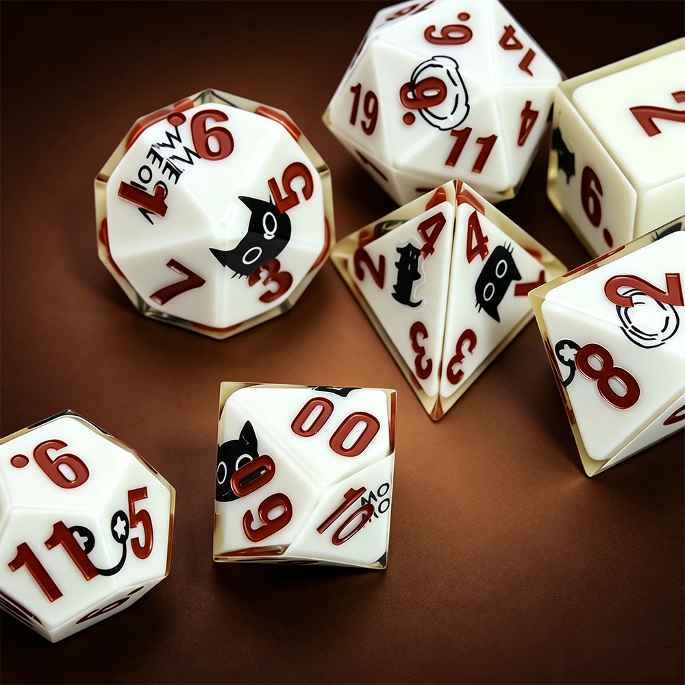 7pcs Magic Academy Cat Polyhed - огляд і ціна Dice Set Polyhedral