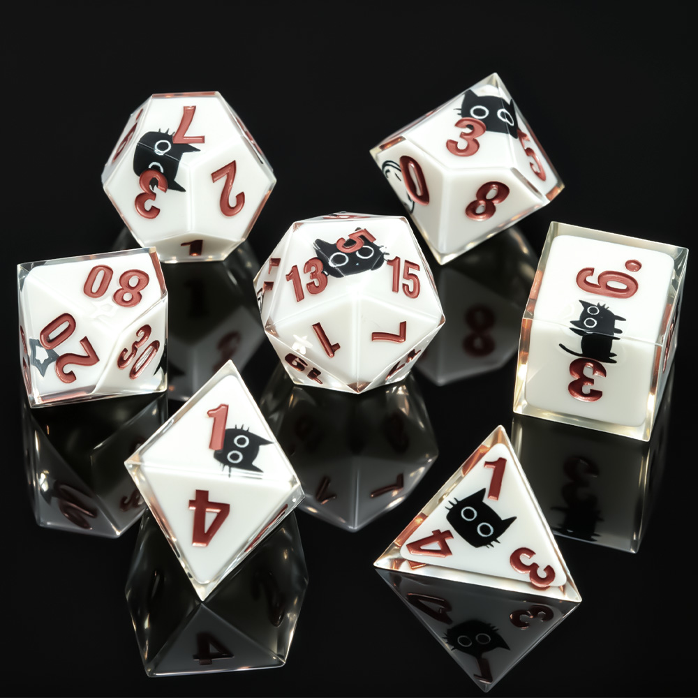 7pcs Magic Academy Cat Polyhed - огляд і ціна Dice Set Polyhedral