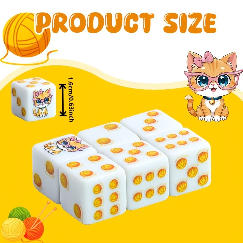 6Pcs Cat Paw Print Polyhedral  - огляд і ціна Dice Set Polyhedral