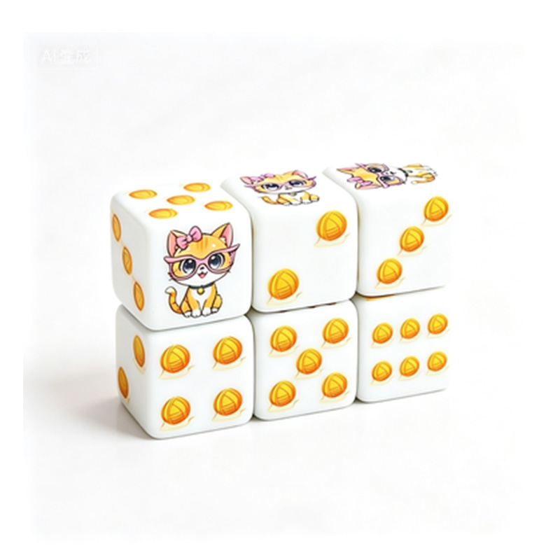 6Pcs Cat Paw Print Polyhedral  - огляд і ціна Dice Set Polyhedral