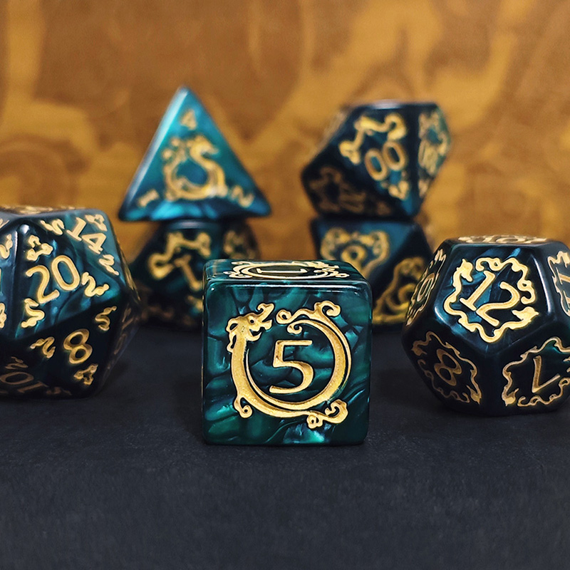 7Pcs Set DND Dice Dragon Patte - огляд і ціна Dice Set Polyhedral
