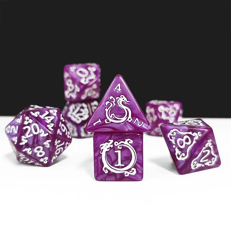 7Pcs Set DND Dice Dragon Patte - огляд і ціна Dice Set Polyhedral