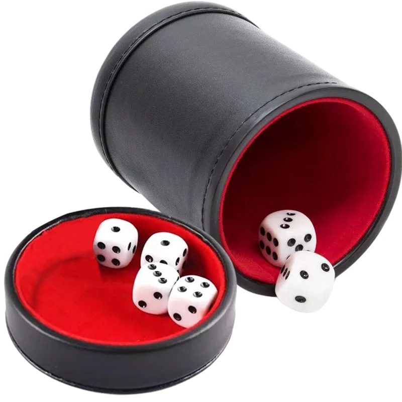 Leather Dice Cup With Lid Gree - огляд і ціна Board Game Yahtzee