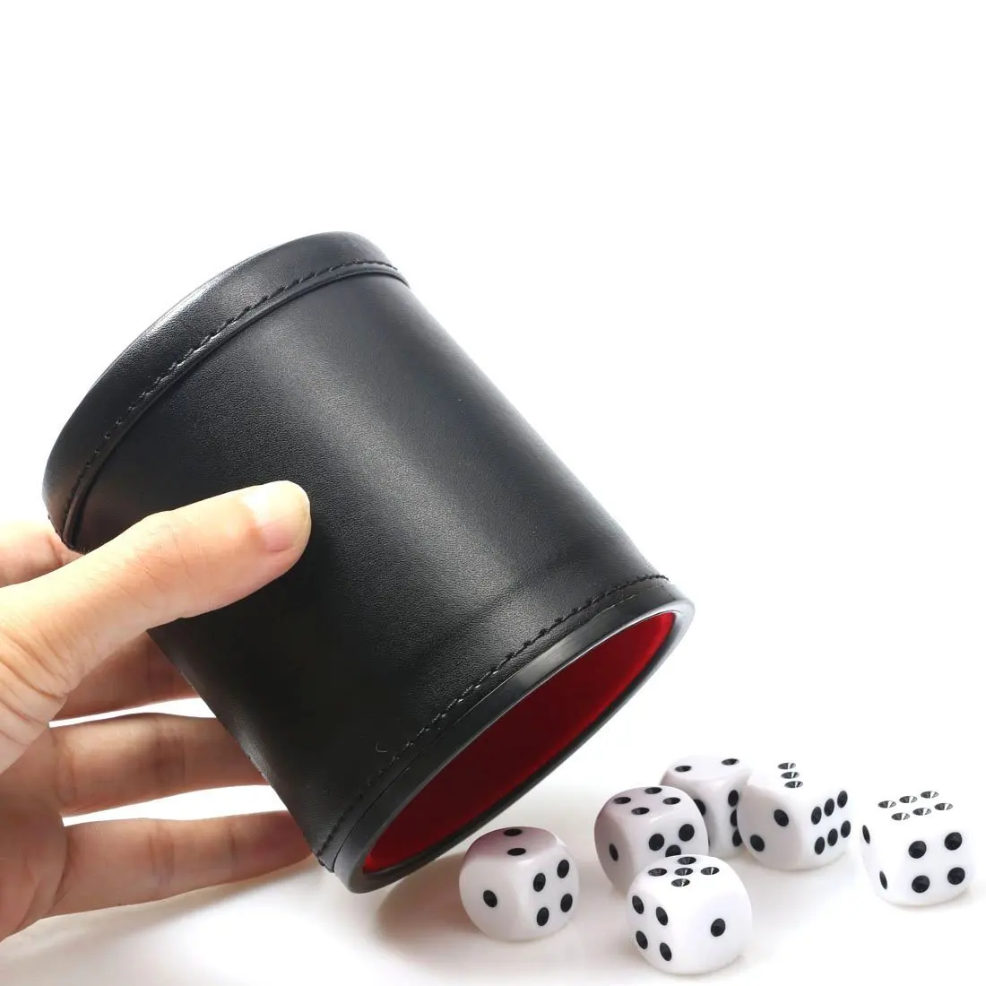 Leather Dice Cup With Lid Gree - огляд і ціна Board Game Yahtzee