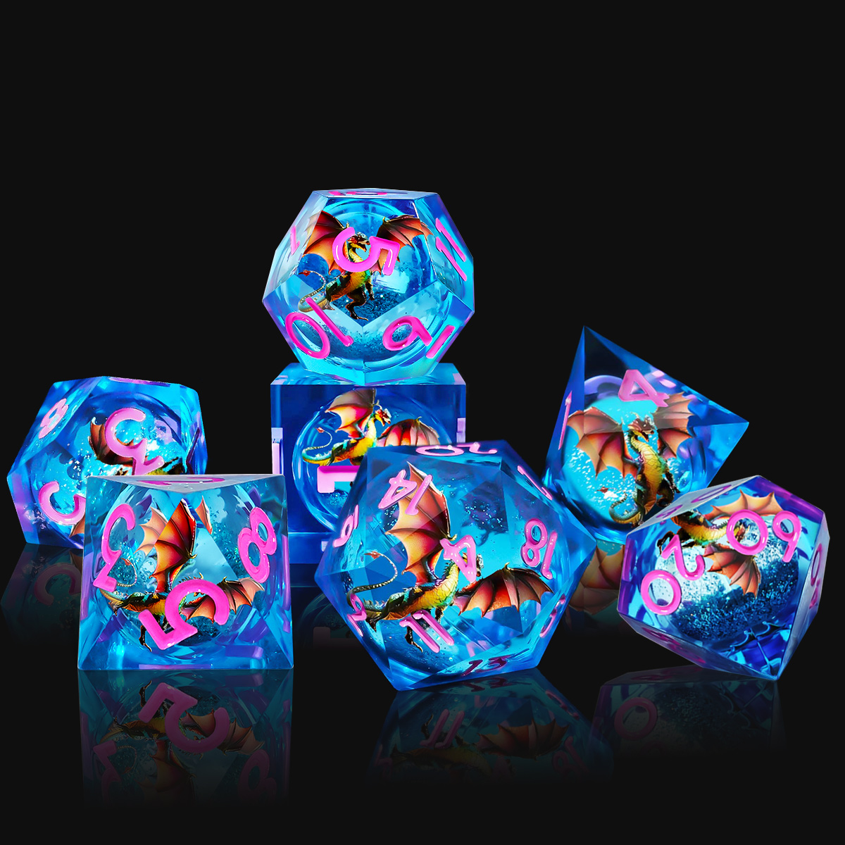 Dragon Liquid Core Dice Set -  - огляд і ціна Dice Set Polyhedral