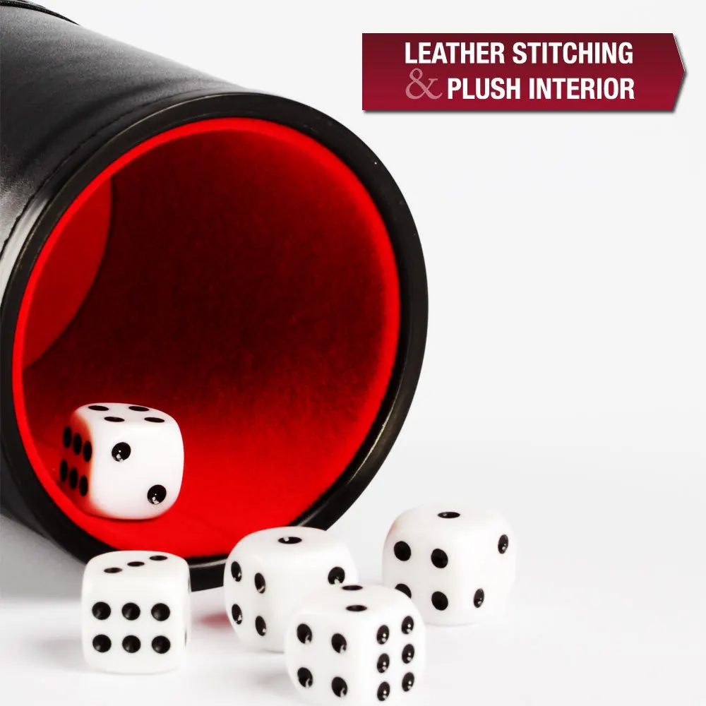 Leather Dice Cup with Lid Gree - огляд і ціна Board Game Yahtzee