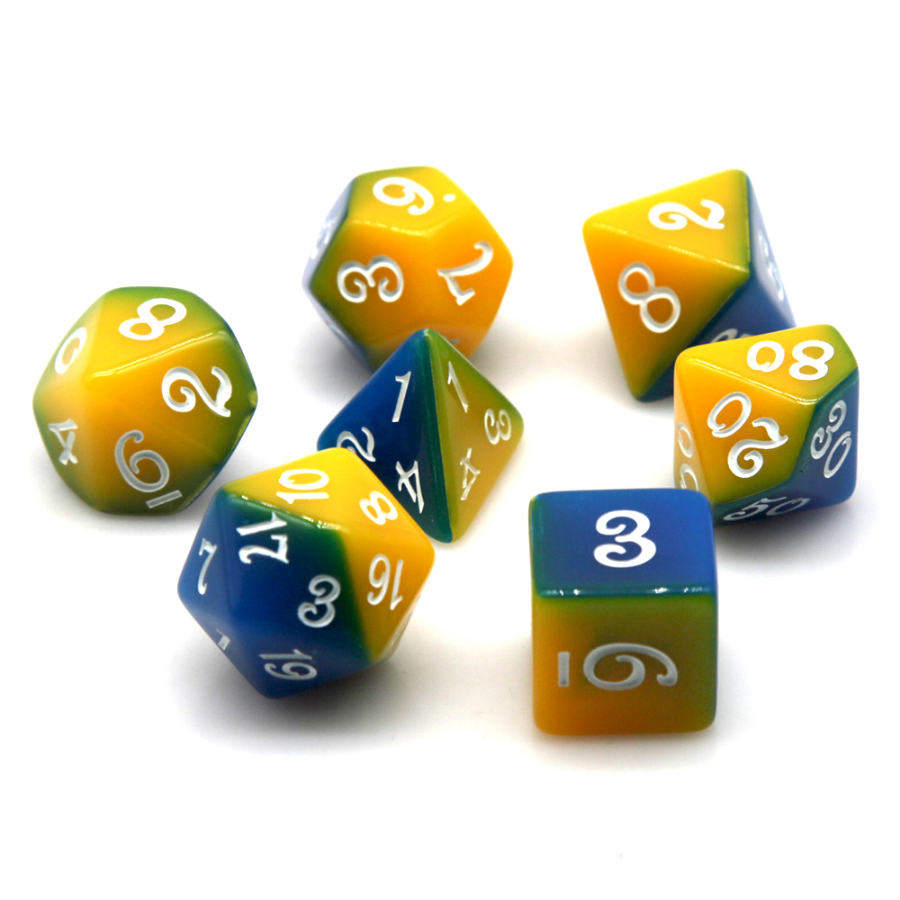 Blue & Yellow Dual Color Polyh - огляд і ціна Dice Set Polyhedral