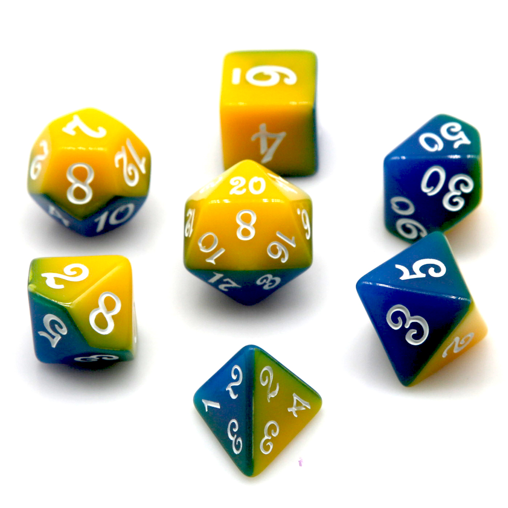 Blue & Yellow Dual Color Polyh - огляд і ціна Dice Set Polyhedral