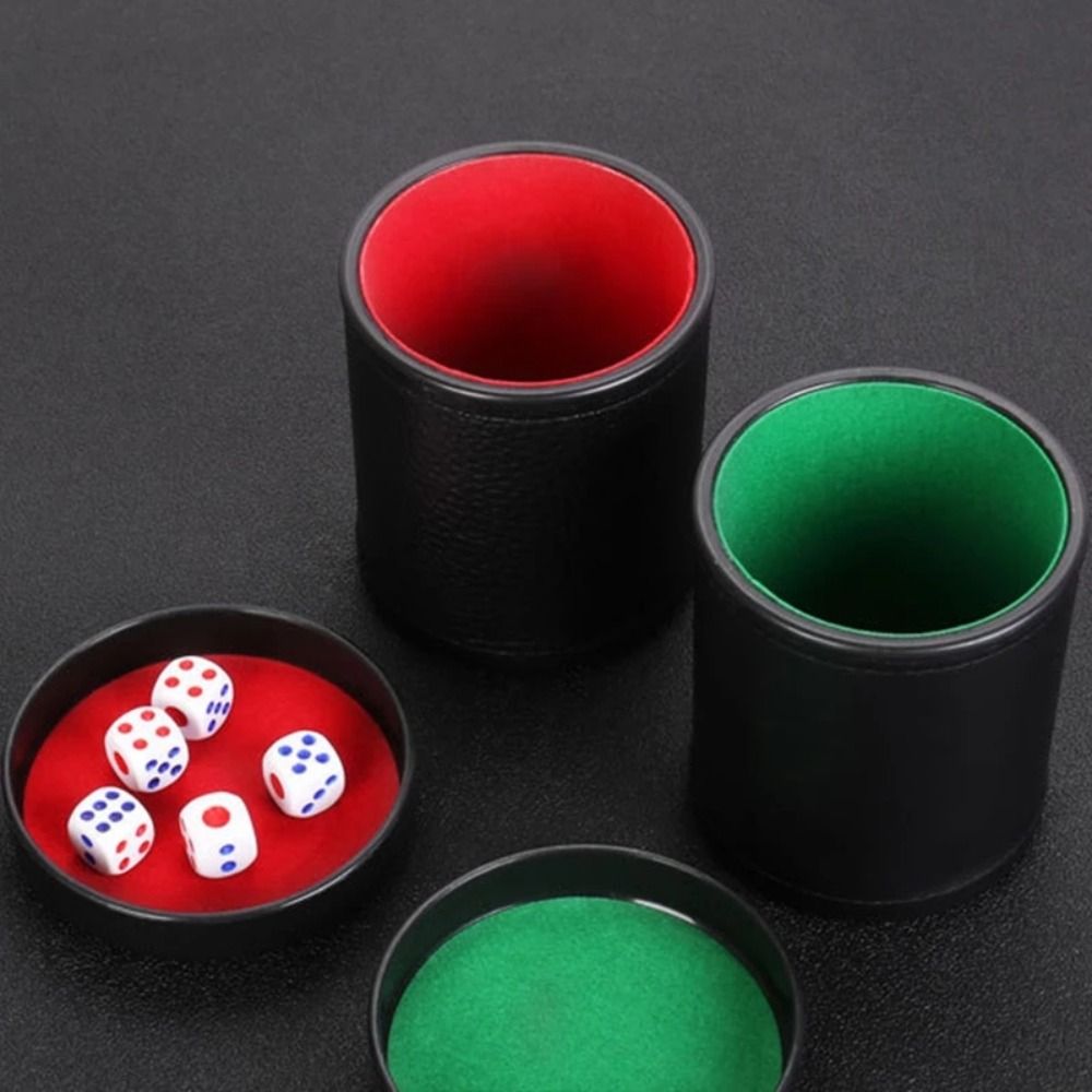 Leather Dice Cup with Lid Gree - огляд і ціна Board Game Yahtzee